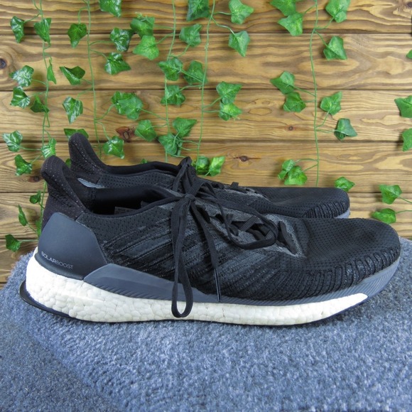Adidas‎ Solar Boost 19 Running Shoes Men 13 Black Knit Athletic Cushioned - Picture 3 of 8